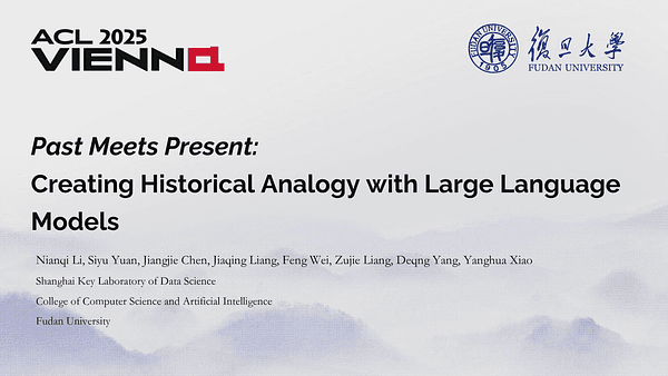 Past Meets Present: Creating Historical Analogy with Large Language Models
