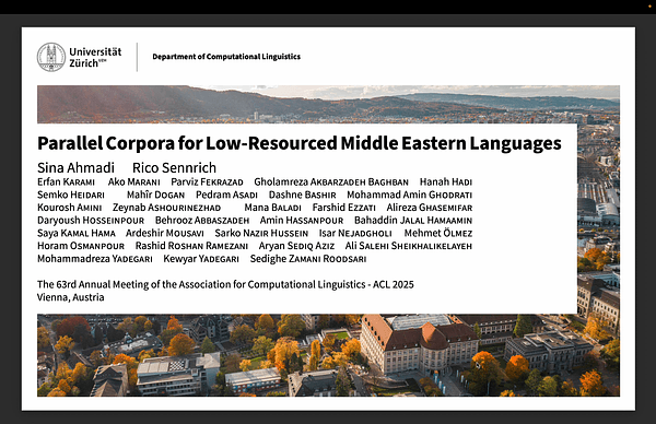 PARME: Parallel Corpora for Low-Resourced Middle Eastern Languages