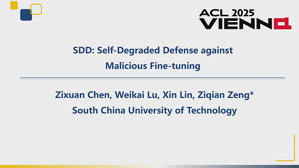 SDD: Self-Degraded Defense against Malicious Fine-tuning
