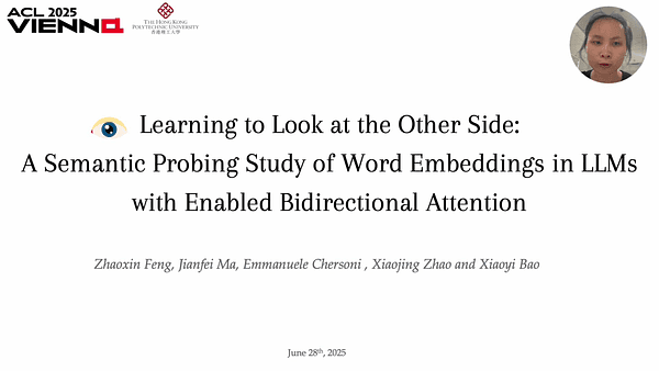 Learning to Look at the Other Side: A Probing Study of Word Semantics in LLMs with Enabled Bidirectional Attention