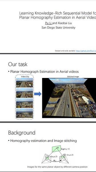 Learning Knowledge-Rich Sequential Model for Planar Homography Estimation in Aerial Video