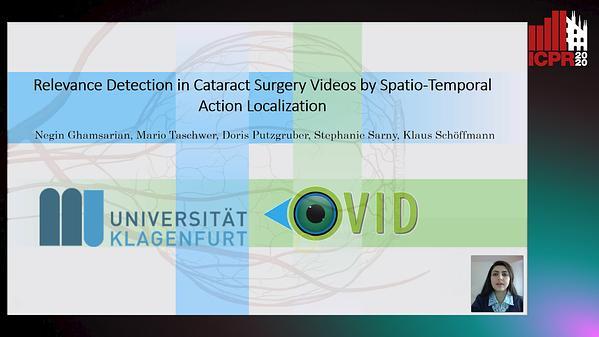 Relevance Detection in Cataract Surgery Videos by Spatio-Temporal Action Localization