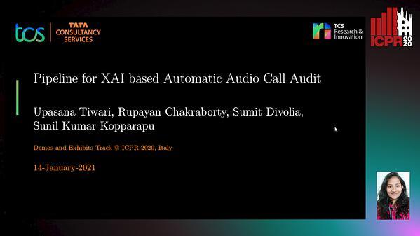 Pipeline for XAI based Automatic Audio Call Audit