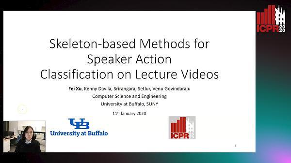 Skeleton-based Methods for Speaker ActionClassification on Lecture Videos