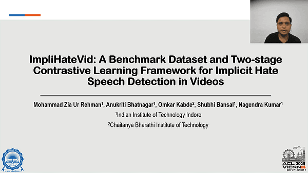 ImpliHateVid: A Benchmark Dataset and Two-stage Contrastive Learning Framework for Implicit Hate Speech Detection in Videos