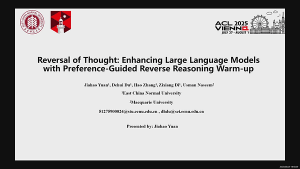 Reversal of Thought: Enhancing Large Language Models with Preference-Guided Reverse Reasoning Warm-up
