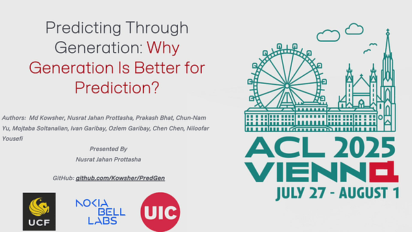 Predicting Through Generation: Why Generation Is Better for Prediction