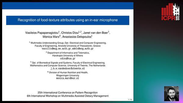 Recognition of food-texture attributes using an in-ear microphone