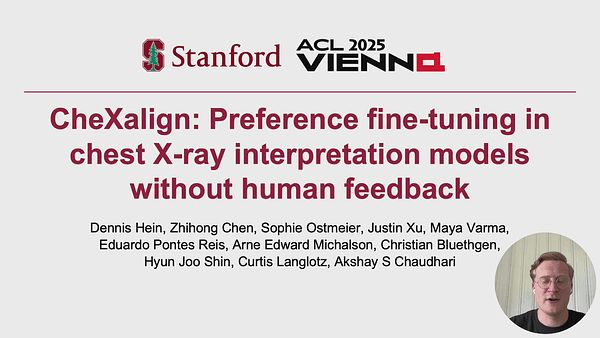 CheXalign: Preference fine-tuning in chest X-ray interpretation models without human feedback