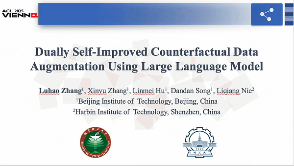 Dually Self-Improved Counterfactual Data Augmentation Using Large Language Model