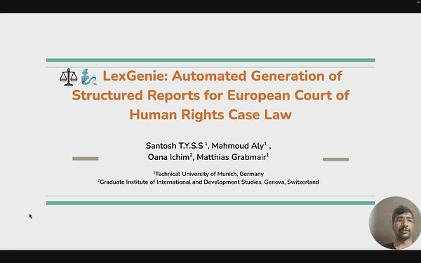LexGenie: Automated Generation of Structured Reports for European Court of Human Rights Case Law