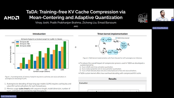 TaDA: Training-free recipe for Decoding with Adaptive KV Cache Compression and Mean-centering