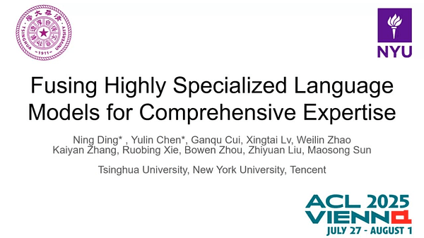 Fusing Highly Specialized Language Models for Comprehensive Expertise