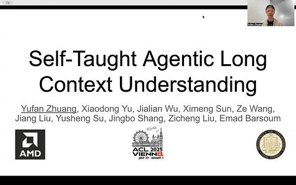 Self-Taught Agentic Long Context Understanding
