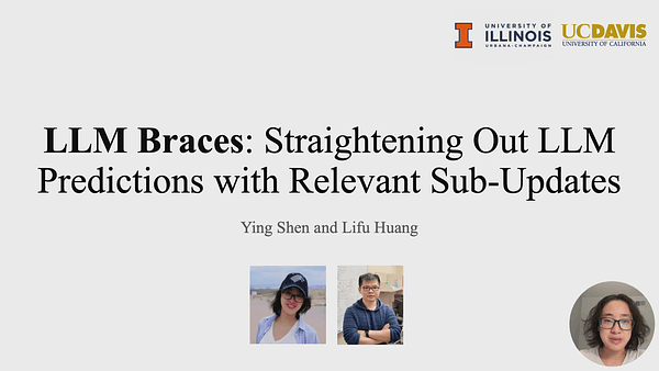 LLM Braces: Straightening Out LLM Predictions with Relevant Sub-Updates
