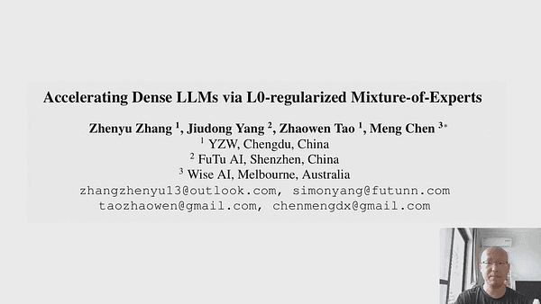 Accelerating Dense LLMs via L0-regularized Mixture-of-Experts