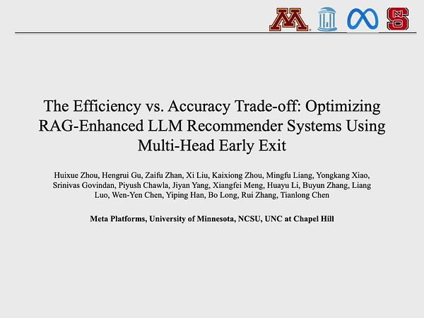The Efficiency vs. Accuracy Trade-off: Optimizing RAG-Enhanced LLM Recommender Systems Using Multi-Head Early Exit
