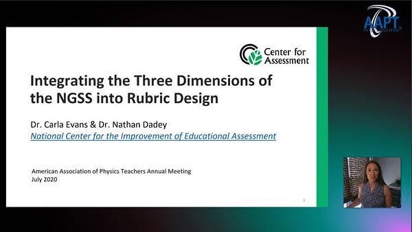 Integrating the Three Dimensions of the NGSS into Rubric Design