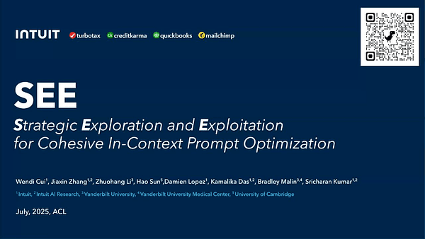 SEE: Strategic Exploration and Exploitation for Cohesive In-Context Prompt Optimization