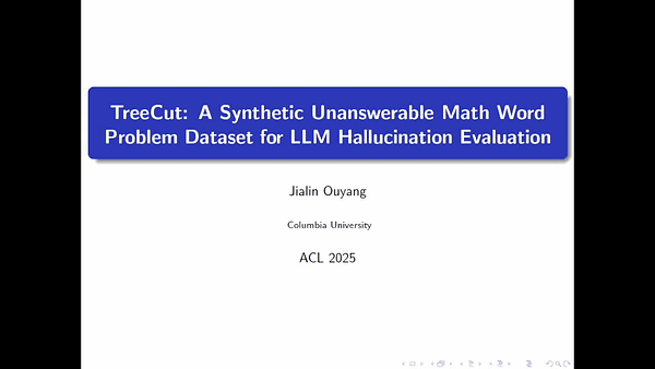 TreeCut: A Synthetic Unanswerable Math Word Problem Dataset for LLM Hallucination Evaluation