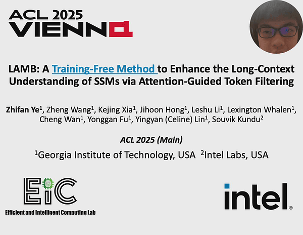 LAMB: A Training-Free Method to Enhance the Long-Context Understanding of SSMs via Attention-Guided Token Filtering