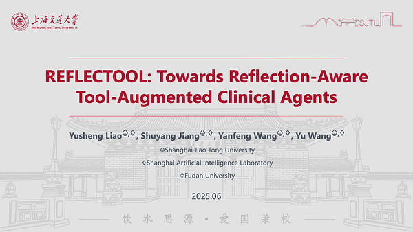 ReflecTool: Towards Reflection-Aware Tool-Augmented Clinical Agents