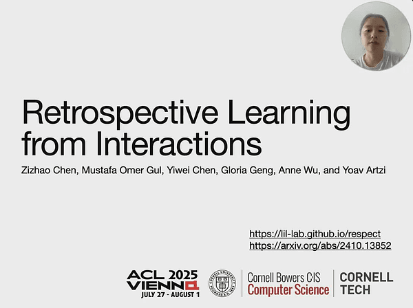 Retrospective Learning from Interactions