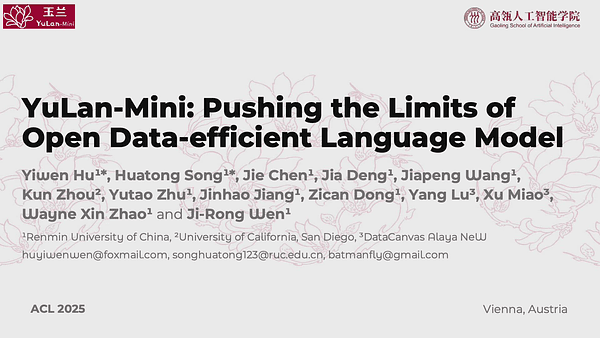 YuLan-Mini: Pushing the Limits of Open Data-efficient Language Model