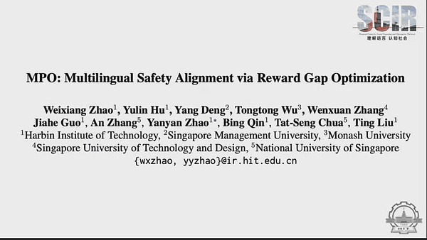 MPO: Multilingual Safety Alignment via Reward Gap Optimization