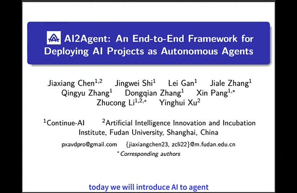 AI2Agent: An End-to-End Framework for Deploying AI Projects as Autonomous Agents