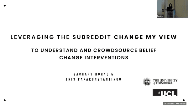Leveraging the subreddit Change My View to understand and crowdsource belief change interventions