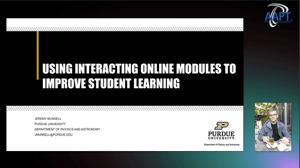 Using Interactive Online Modules to Improve Student Learning