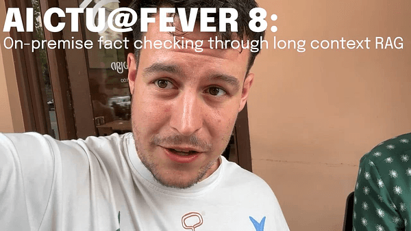 AIC CTU@FEVER 8: On-premise fact checking through long context RAG