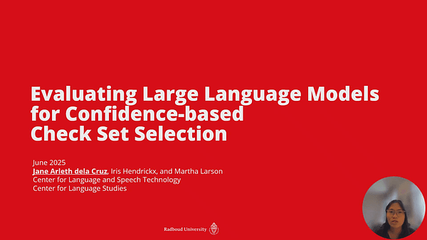 Evaluating Large Language Models for Confidence-based Check Set Selection