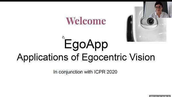 EgoApp 2020 - 2nd Workshop on Applications of Egocentric Vision 2020