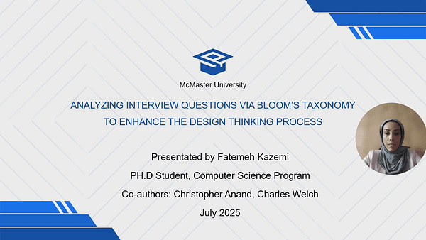 Analyzing Interview Questions via Bloom's Taxonomy to Enhance the Design Thinking Process
