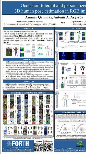 Occlusion-tolerant and personalized 3D human pose estimation in RGB images