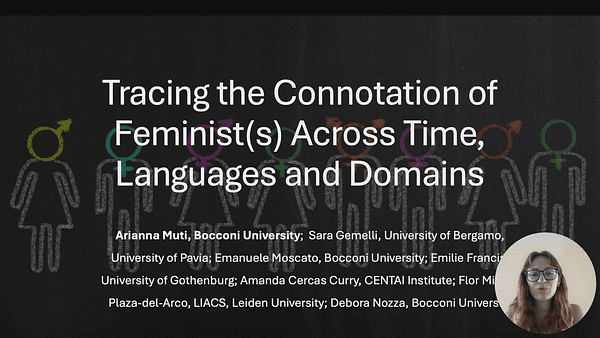 Blue-haired, misandriche, rabiata: Tracing the Connotation of 'Feminist(s)' Across Time, Languages and Domains