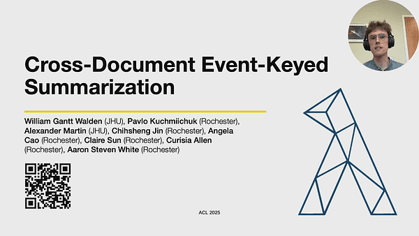 Cross-Document Event-Keyed Summarization