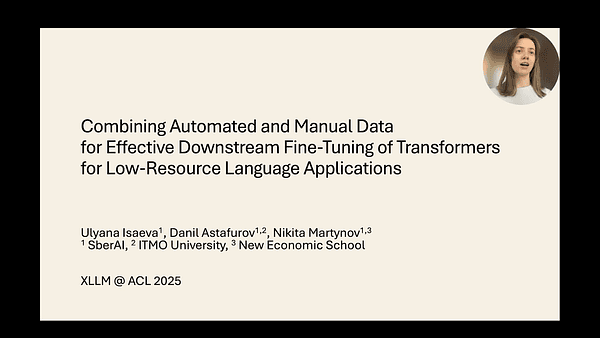 Combining Automated and Manual Data for Effective Downstream Fine-Tuning of Transformers for Low-Resource Language Applications