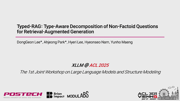 Typed-RAG: Type-Aware Decomposition of Non-Factoid Questions for Retrieval-Augmented Generation
