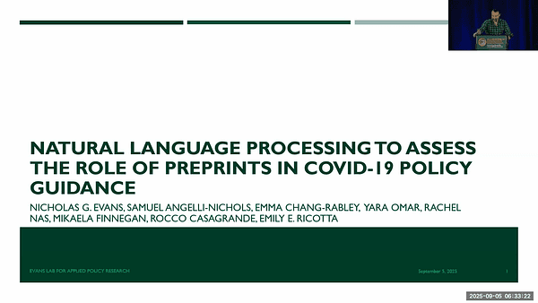 Natural Language Processing to Assess the Role of Preprints in COVID-19 Policy Guidance