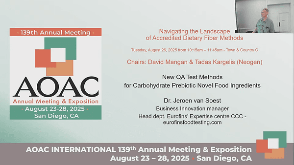New QA Test Methods for Carbohydrate Prebiotic Novel Food Ingredients