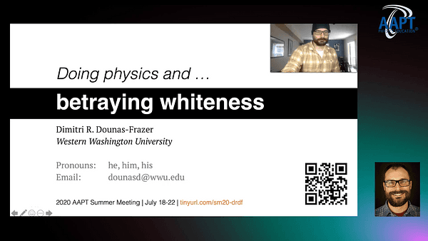 Doing physics and . . . betraying whiteness