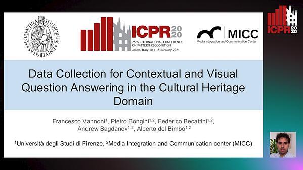 Data Collection for Contextual and Visual Question Answering in the Cultural Heritage Domain