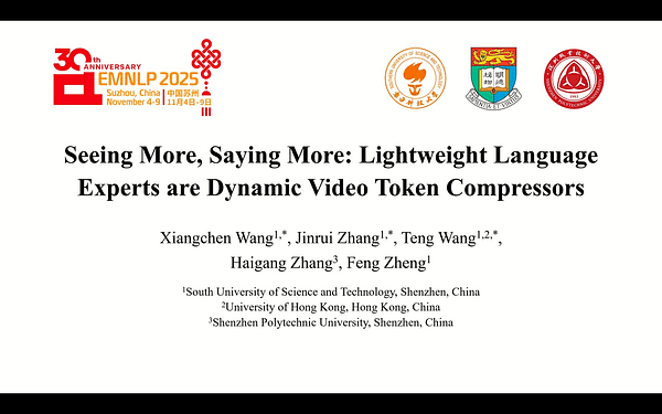 Seeing More, Saying More: Lightweight Language Experts are Dynamic Video Token Compressors