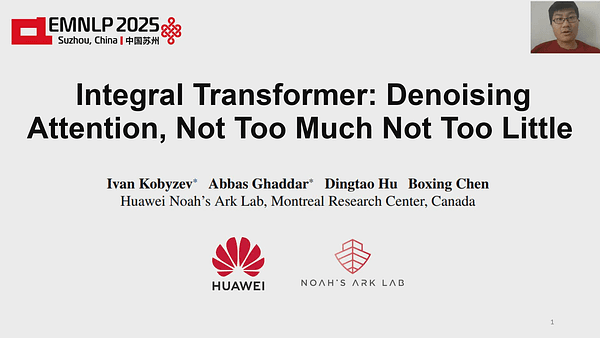 Integral Transformer: Denoising Attention, Not Too Much Not Too Little