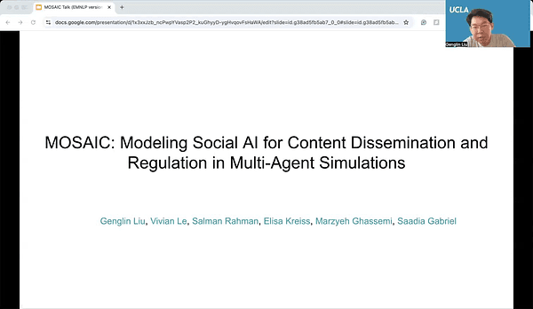 MOSAIC: Modeling Social AI for Content Dissemination and Regulation in Multi-Agent Simulations