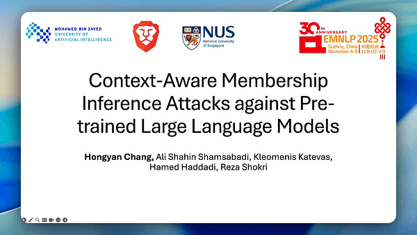 Context-Aware Membership Inference Attacks against Pre-trained Large Language Models