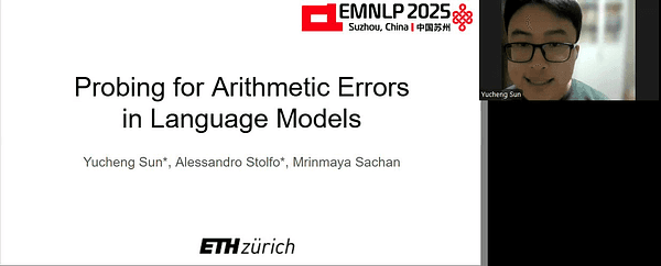 Probing for Arithmetic Errors in Language Models